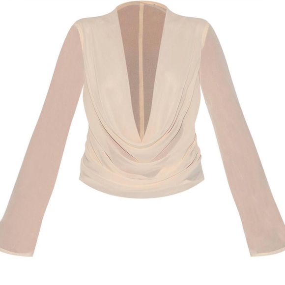 Elegant Cream Draped Blouse- Brand new, never worn. - Picture 3 of 3